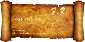 Fogl Róza névjegykártya