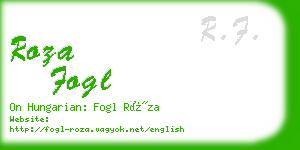 roza fogl business card